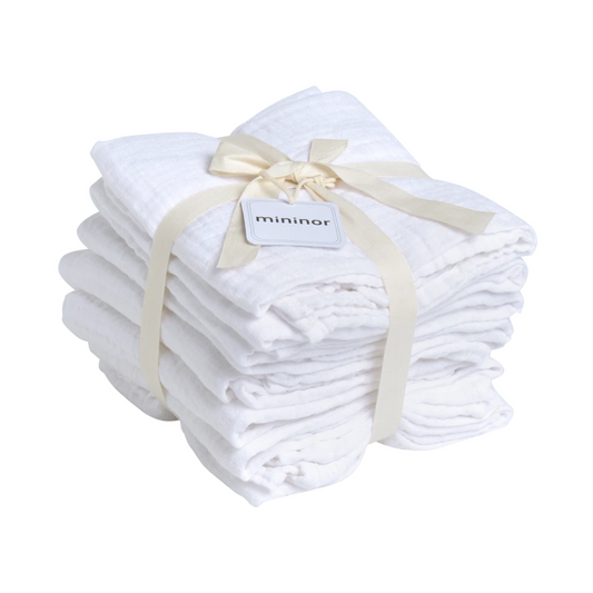 Tutos de muselina orgánica Mininor Blanco 8 uns