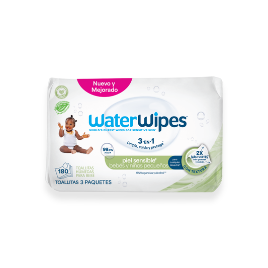 Toallitas húmedas WaterWipes Textured Clean 3x60 uns